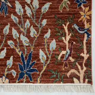 2'6x15 Peacock Birds & Garden Hallways Woolen Runner Rug