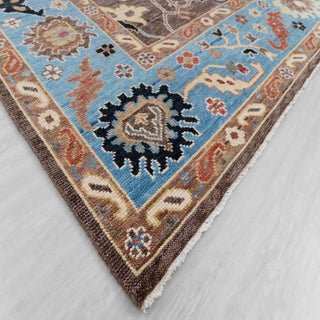 Ashoka 9x12 Brown Blue Modern Turkish Oushak Rug