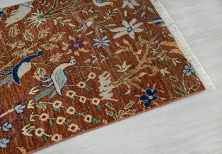 2'6x15 Peacock Birds & Garden Hallways Woolen Runner Rug