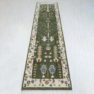Persian Green Tree Of Life Hand Knotted Wool Rug