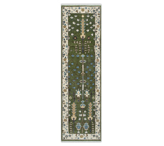 Persian Green Tree Of Life Hand Knotted Wool Rug