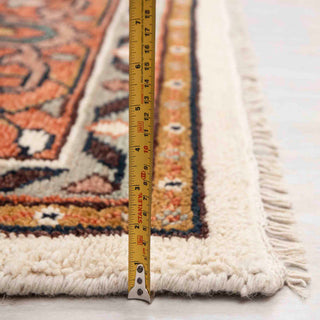 Rust Red Serapi Heriz Hand-Knotted Wool Rug