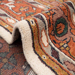 Rust Red Serapi Heriz Hand-Knotted Wool Rug