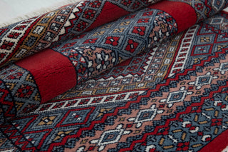 Vespera Red 2.6x4 Persian Medallion Bokhara Wool Area Rug