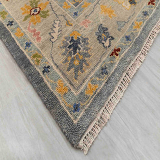Mason- 8x10 Gray Hand Knotted Soft Wool Area Rug