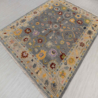 Mason- 8x10 Gray Hand Knotted Soft Wool Area Rug
