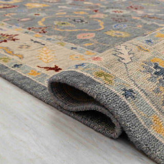 Mason- 8x10 Gray Hand Knotted Soft Wool Area Rug