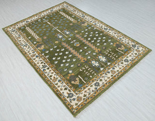 Verdant- Sage Green Life of Tree Wool Rug