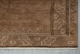 Velasquez Earth Brown Modern Minimalist Handmade Wool Rug