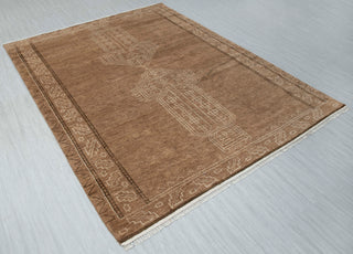 Velasquez Earth Brown Modern Minimalist Handmade Wool Rug