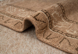 Velasquez Earth Brown Modern Minimalist Handmade Wool Rug