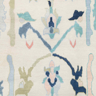 Melrose Ivory Turkish Oushak Hand-Knotted Wool Rug