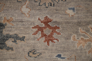 9x12 Gray Sand Muted Oushak Style Soft Wool Handmade Rug