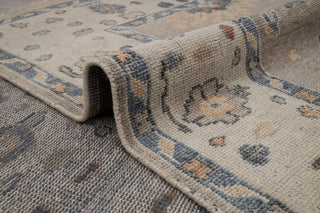 9x12 Gray Sand Muted Oushak Style Soft Wool Handmade Rug
