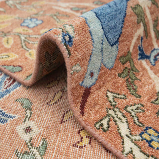 5x7 Persian Peacock Garden Inspired Wool Rug