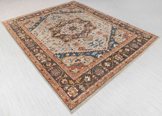 12x15 Gray Chocolate Brown Hand Knotted Persian Serapi Oversize Rug