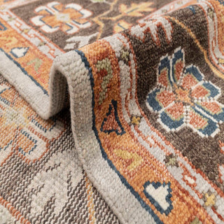 12x15 Gray Chocolate Brown Hand Knotted Persian Serapi Oversize Rug