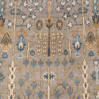 Muted Taupe &amp; Ivory Garden Cypress Hand-Knotted Wool Area Rug