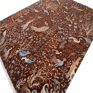 The Peacock Garden Hand-Knotted Wool Rug