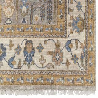 Muted Taupe &amp; Ivory Garden Cypress Hand-Knotted Wool Area Rug