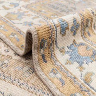 Muted Taupe &amp; Ivory Garden Cypress Hand-Knotted Wool Area Rug