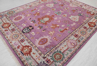Funky Lavender 8x10 Purple Turkish Oushak Wool Rug