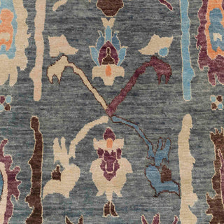 Hartley 9x12 Gray Blue Turkish Oushak Handmade Woolen Carpet
