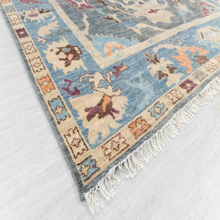 Hartley 9x12 Gray Blue Turkish Oushak Handmade Woolen Carpet