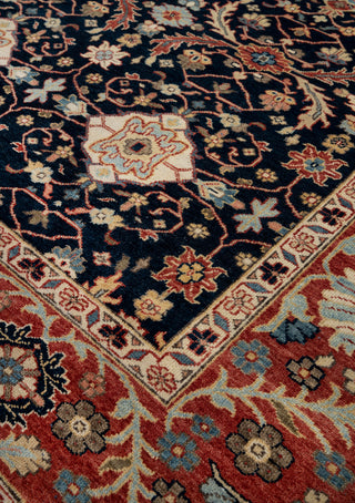 9x12 Navy Persian Serapi Classic Wool Rug