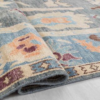 Hartley 9x12 Gray Blue Turkish Oushak Handmade Woolen Carpet