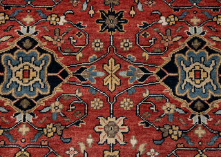 Vermilion- 9x12 Red Persian Mahal Hand Knotted Wool Rug