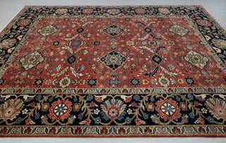 Vermilion- 9x12 Red Persian Mahal Hand Knotted Wool Rug