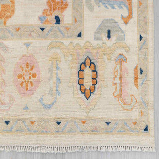Lauren Ivory Cream Turkish Oushak Hand Knotted Wool Rug