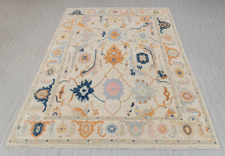 Lauren Ivory Cream Turkish Oushak Hand Knotted Wool Rug