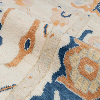 Lauren Ivory Cream Turkish Oushak Hand Knotted Wool Rug