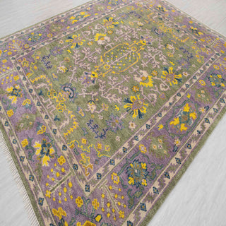 Emerald Vintage Look 8x10 Turkish Oushak Rug