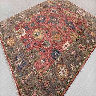 Henry 8x10 Red Wool Area Rug Handmade Modern Turkish Oushak Rug