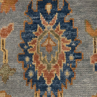Adler Bluish Gray Turkish Oushak Hand-Knotted Wool Rug