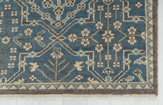 Stark Blue Anatolian Oushak Hand Knotted Wool Rug