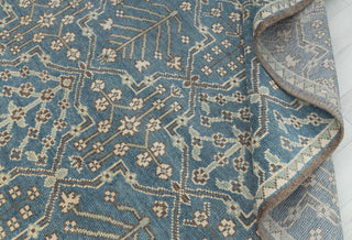 Stark Blue Anatolian Oushak Hand Knotted Wool Rug
