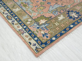 Blossom 8x10 Blush Pink Turkish Oushak Wool Rug