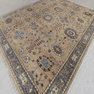 Tremblay 12x15 Large Area Oushak Beige Wool Rug