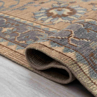 Tremblay 12x15 Large Area Oushak Beige Wool Rug