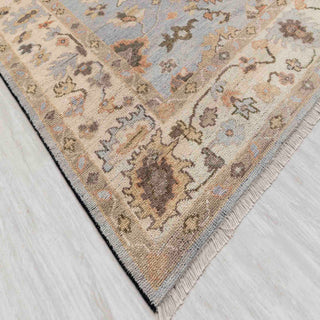 Herbert 8x10 Blue Distressed Vintage Look Oushak Wool Rug