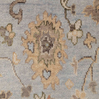 Carolyn Blue Turkish 8x10 Distressed Look Oushak Wool Rug