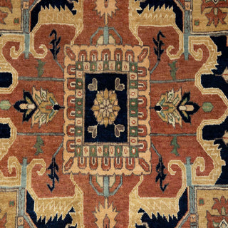 10x14 Terracotta Persian Serapi Medallion Fine Density Rug