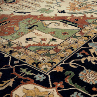 10x14 Terracotta Persian Serapi Medallion Fine Density Rug