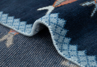 Marina Hand Knotted Fish Pattern Motifs Soft Wool Rug