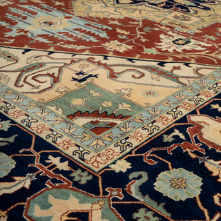 9x12 Serapi Premium Persian Medallion Wool Area Rug