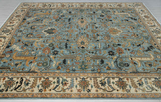 Azura - 8x10 Handmade Blue Persian Tabriz Rug